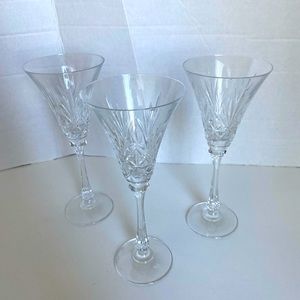 Oscar de la Renta Waldorf Crystal Champagne/wine Flutes/water goblets set of 3.